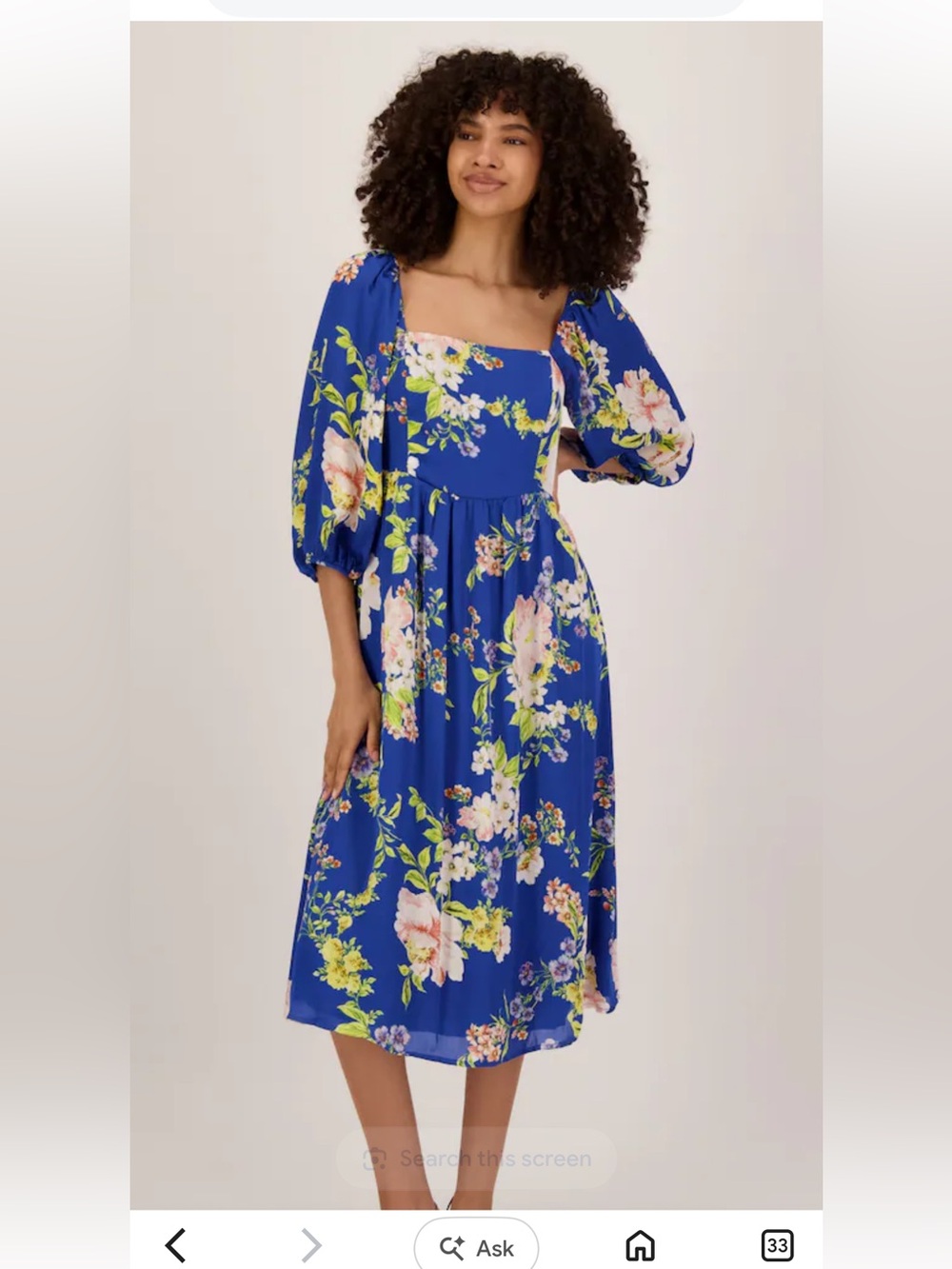 NWT Sugarlips  Amaretto Puff Sleeve Midi Dress